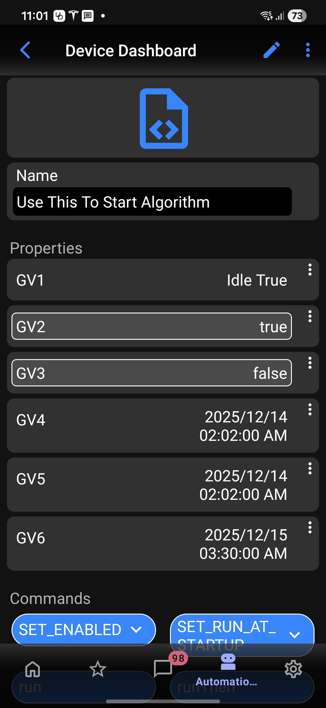 Programs reporting GVx instead of name