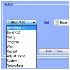 'Insteon' action missing in Programs