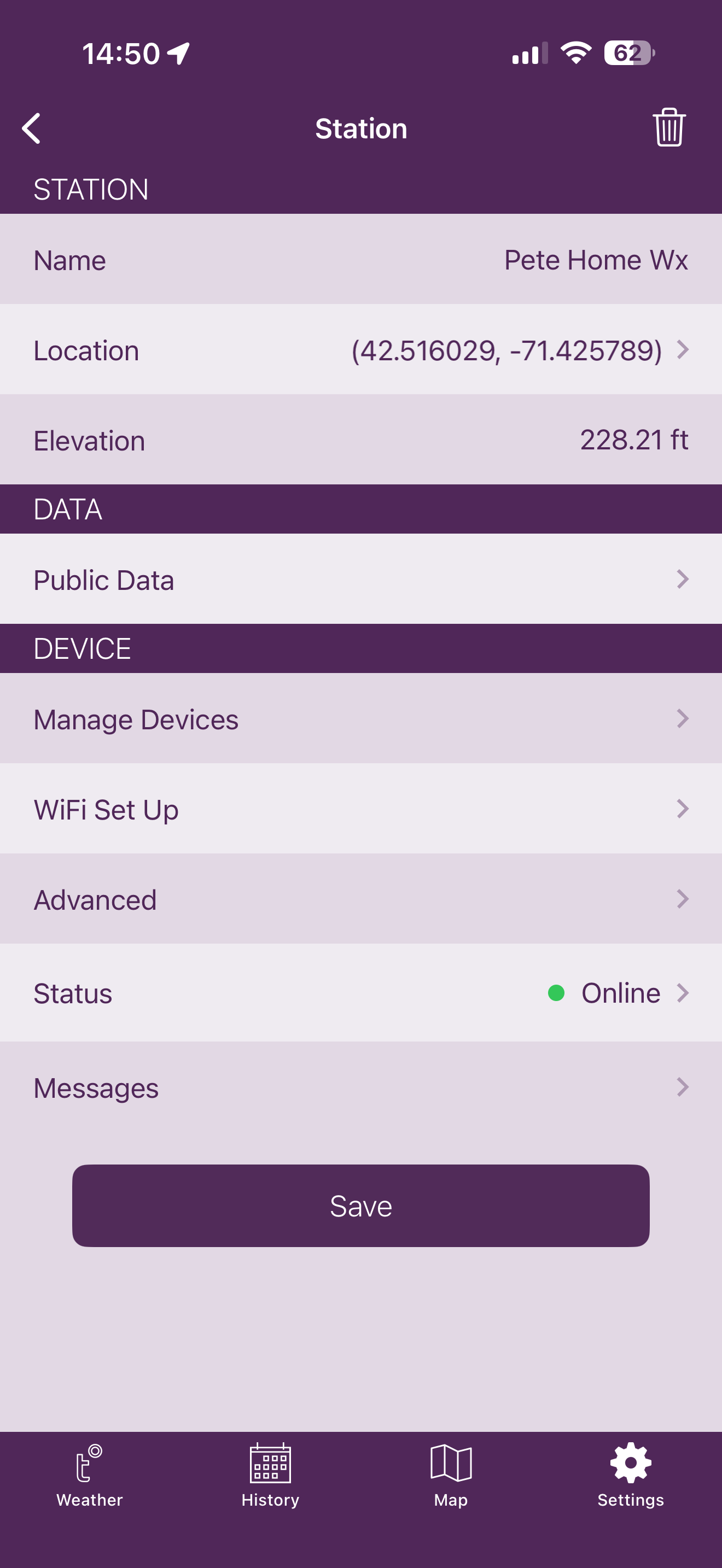 Weatherflow set up, connected yet no data in EISY