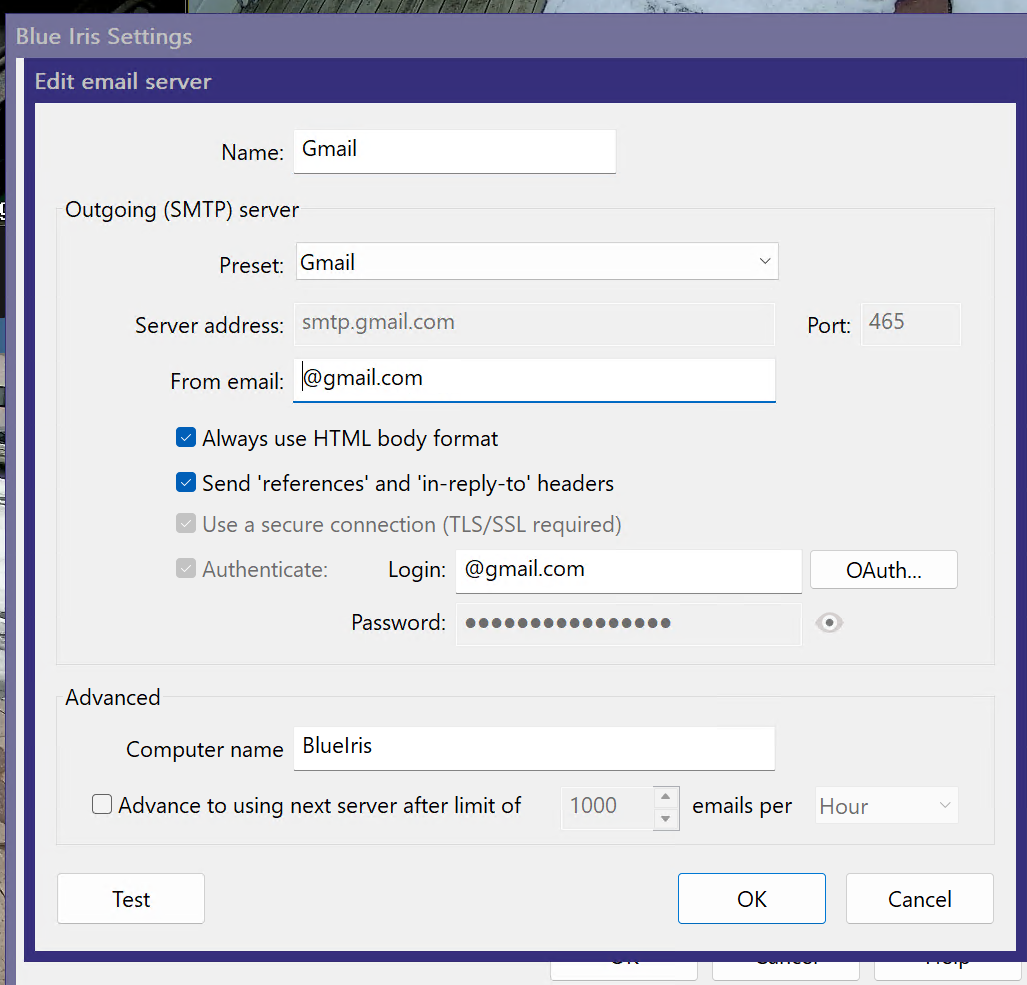 Gmail “tls error” message