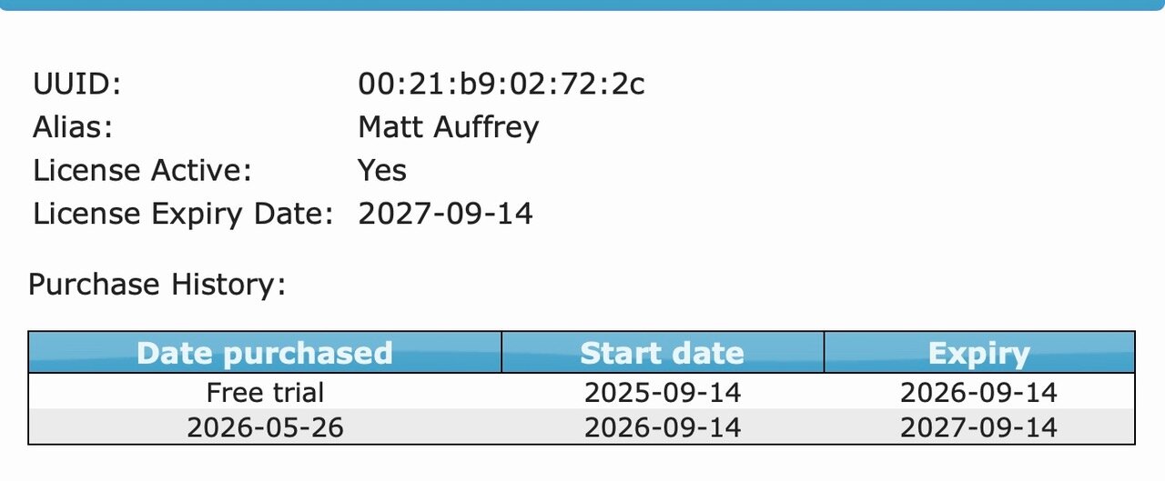 Licence renew /Free trial Start in the future BUT ?