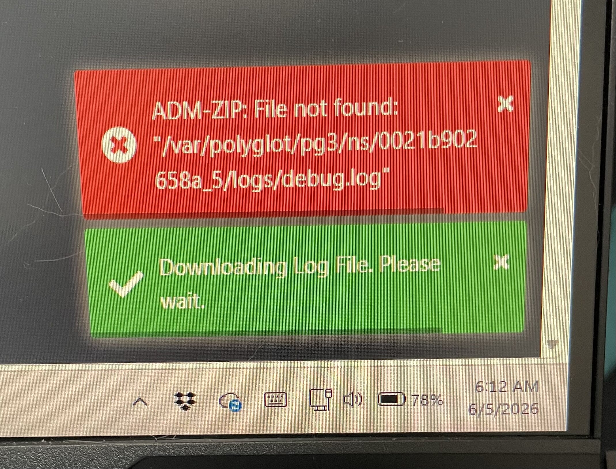 VUE plugin fails every few days