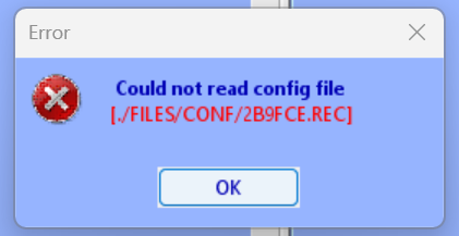 Config file error