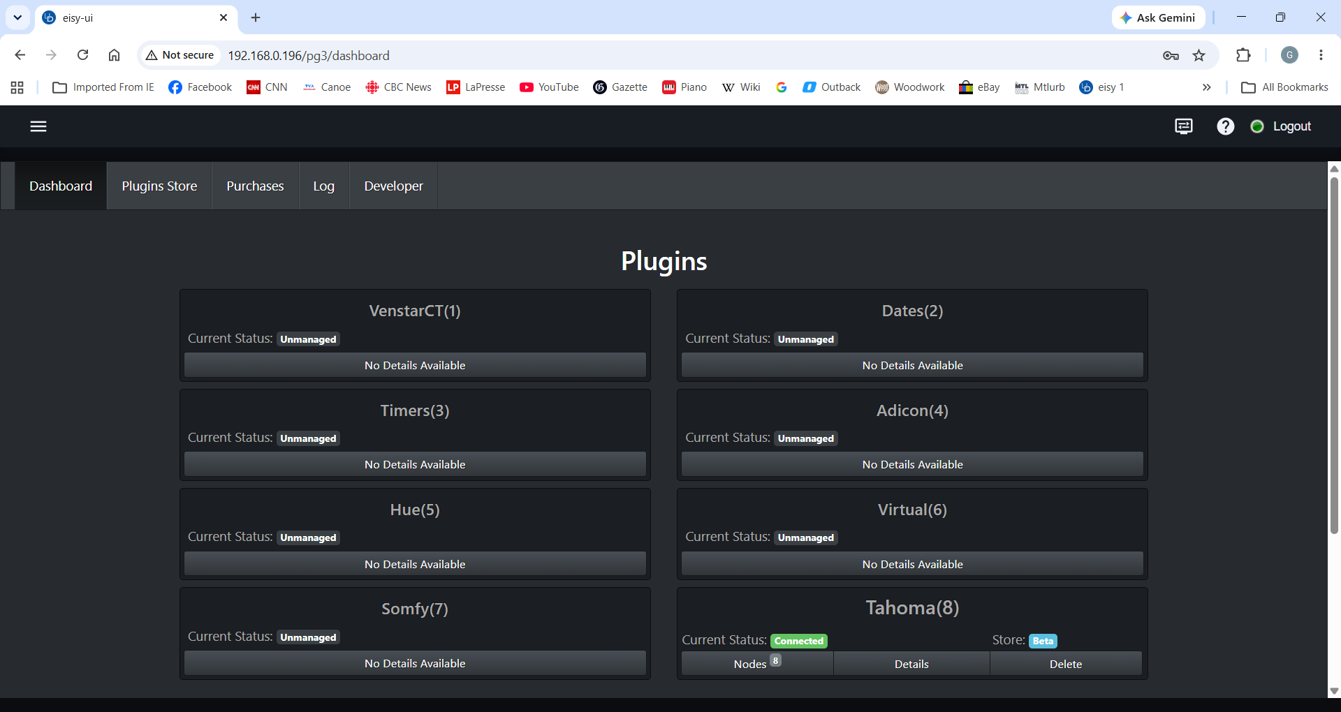 Virtual Plugin is disconnected