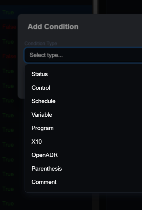 Program parentheses in eisy ui