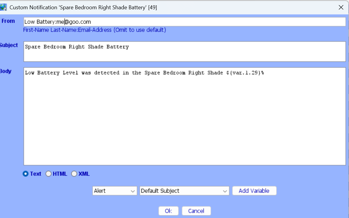 email variable for SmartWings ZWave shade open % ?